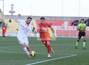 Un immagine della gara Catanzaro-Padova