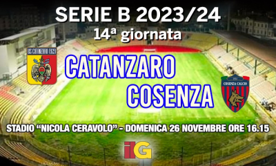 Le ultime su Catanzaro-Cosenza: palinsesto, meteo e probabili formazioni