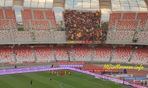 I tifosi giallorossi al "San Nicola" nella scorsa stagione