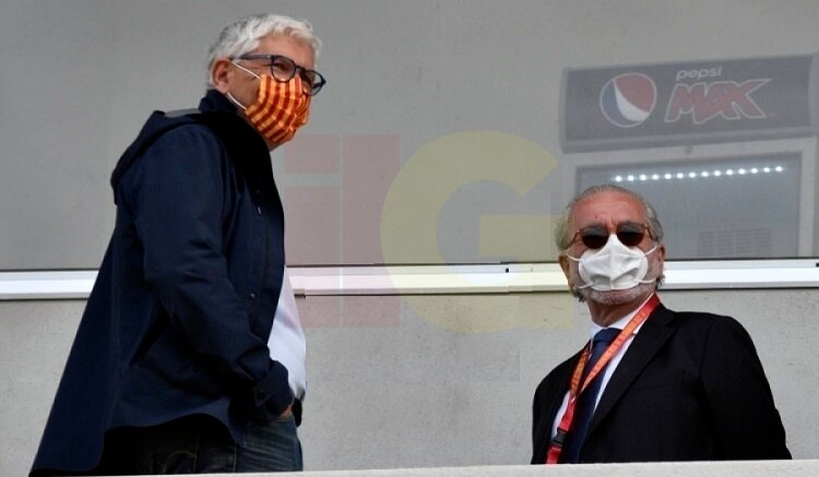 Noto insieme a Ghirelli allo Stadio Ceravolo