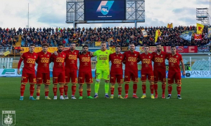 L'undici giallorosso sceso in campo a Pescara