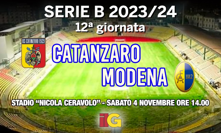 Le ultime su Catanzaro-Modena: palinsesto e probabili formazioni