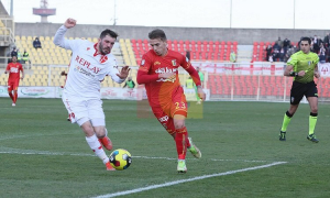 Un'immagine della partita di Coppa al Ceravolo tra Catanzaro e Padova