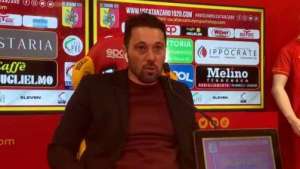 Mister Di Donato nel post gara al "Ceravolo"