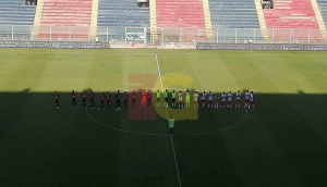 Squadre del Catanzaro e del Taranto in campo